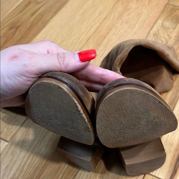 Naughty Monkey Brown Heeled Stride Suede Boots Size 7.5 - Picture 14 of 16